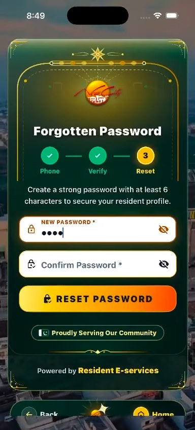Password Reset Screen